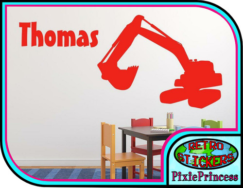Boys digger jcb personalised - digger,